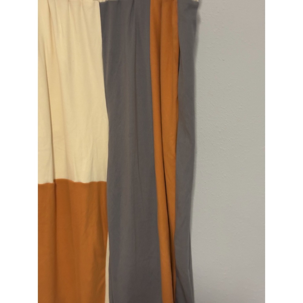 Wide-Leg Trousers Women's Size XL Color-Block Elastic Waist Adjustable Hem - Picture 4 of 8